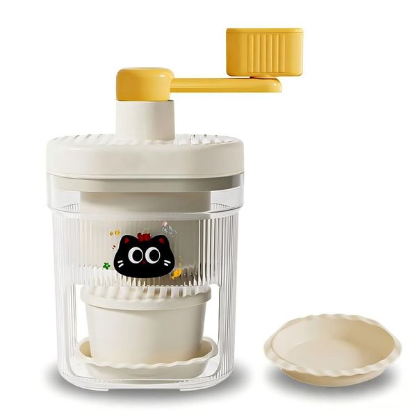 Manual Ice Shaver Machine,Portable Snow Cone Maker with 2 Trays &amp; Bowl