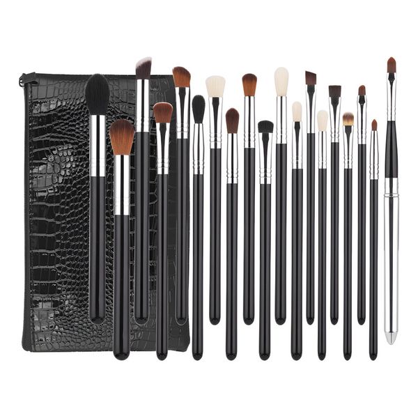 19 Pieces Professional Eye Makeup Brush Set for Blending and Shading