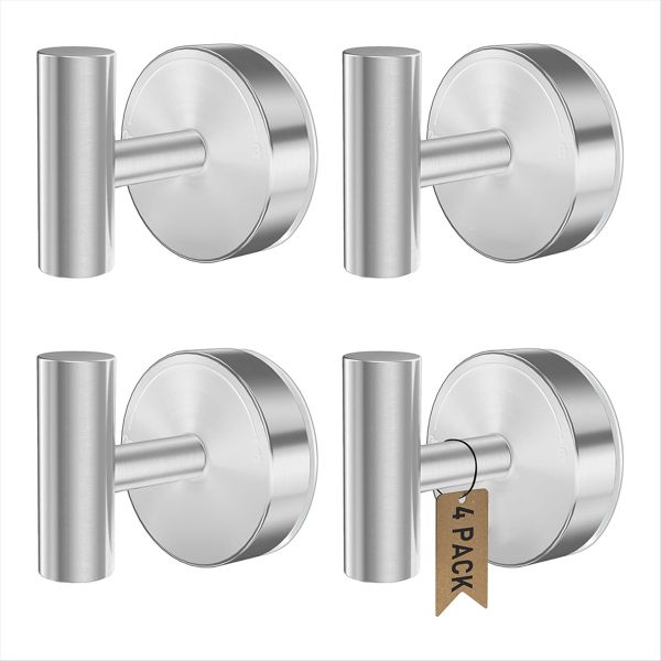 4Pcs Suction Cup Hooks for Shower Glass Window Heavy Duty No Drill Bathroom