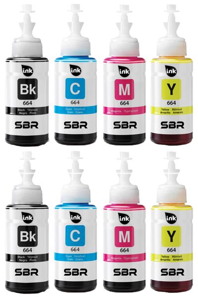 SBR Epson T664 Compatible ink Multipack - All Colors - 2 Sets