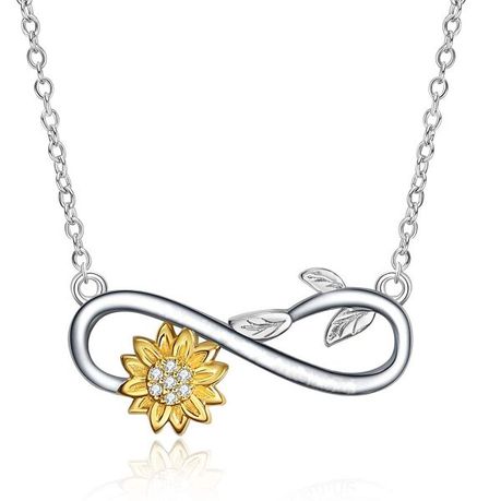 Sunflower infinity sale necklace