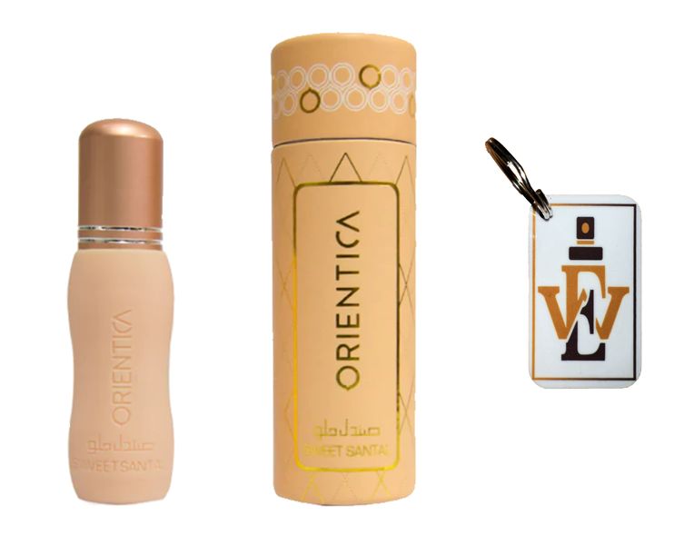 Sweet Santal By Orientica - 6ml Roll-On &amp; Perfume Style Keyring Combo