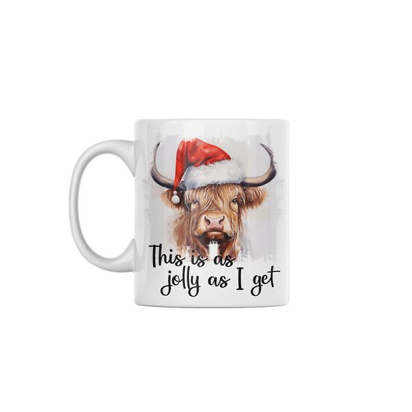 This Is As Jolly As I Get Christmas Custom Printed Mug 330ml