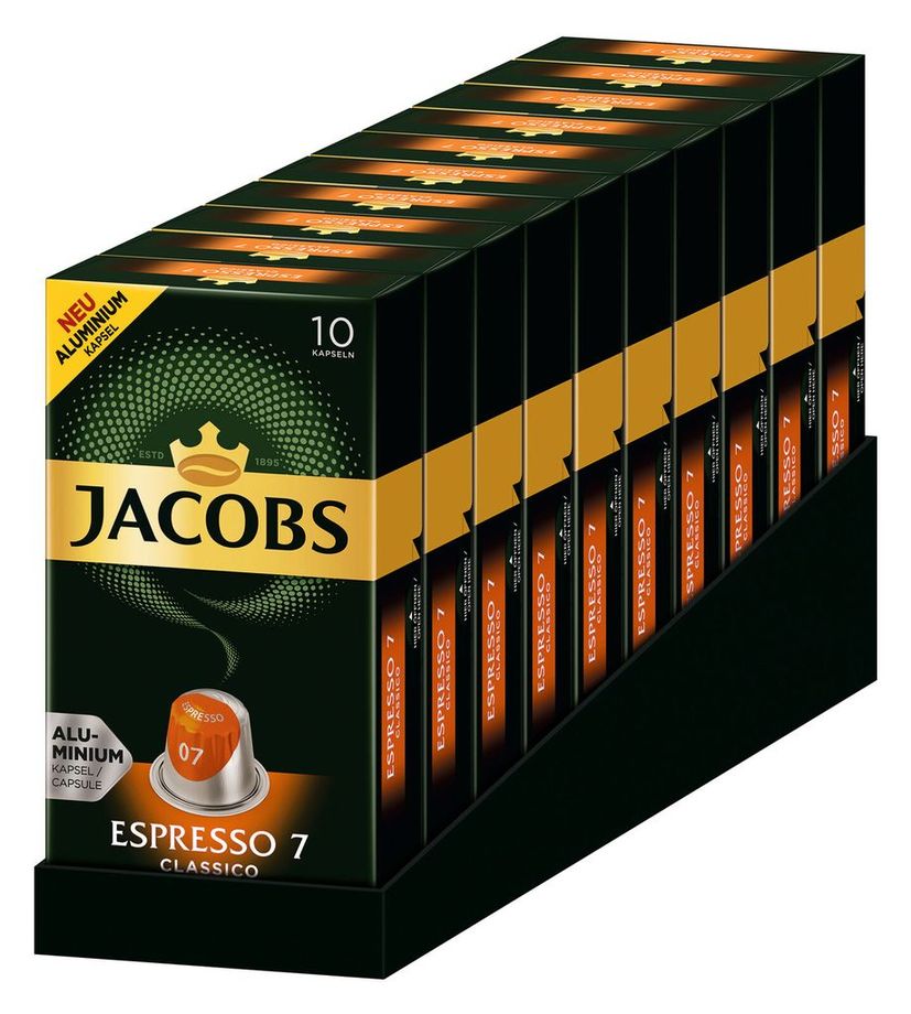 Jacobs Espresso Classico Intensity 7 - Coffee Capsules - 100 capsules ...