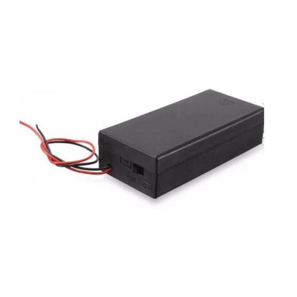CMU 2X18650 BATTERY HOLDER with Cover and Switch for 2 Cells