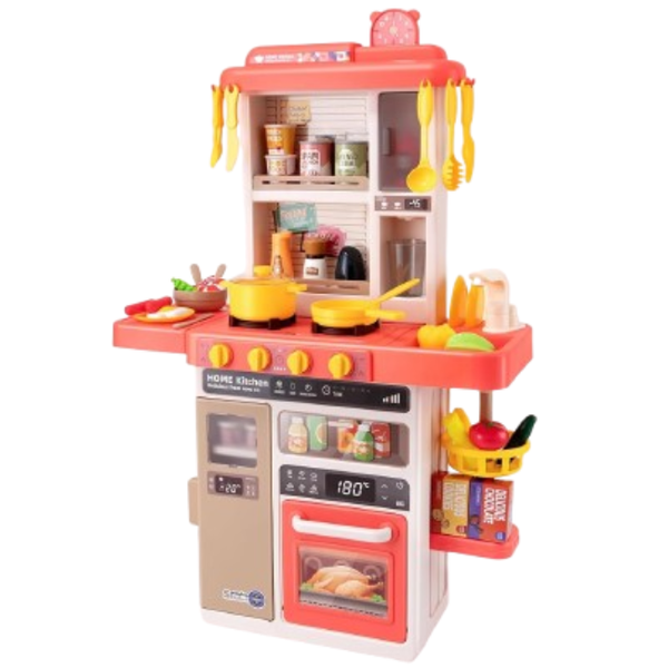 Interactive Kids Kitchen Play Set with Pretend Accessories