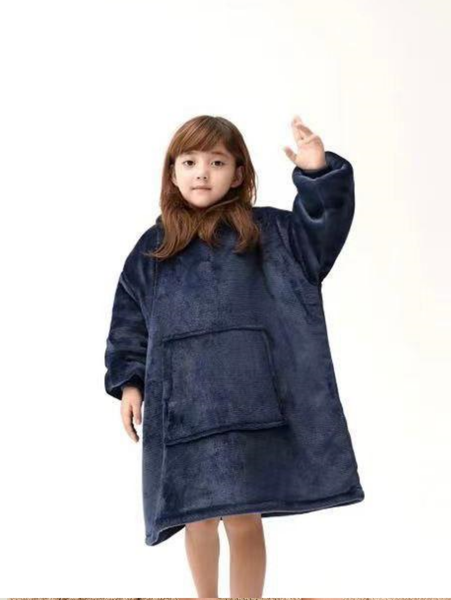 Kids Oversized Thick Warm Blanket Hoodie For Winter