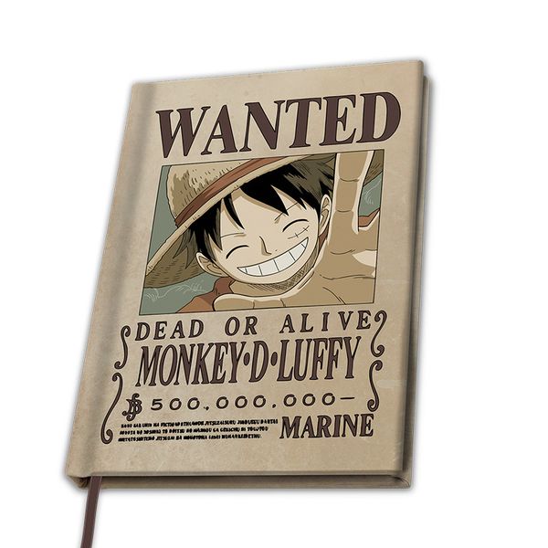 One Piece - " Wanted Luffy '' A5 Notebook