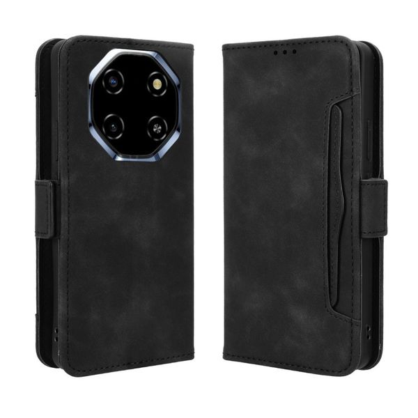 Multi Card Groove Leather Cover Compatible With Blackview Oscal S70 Pro