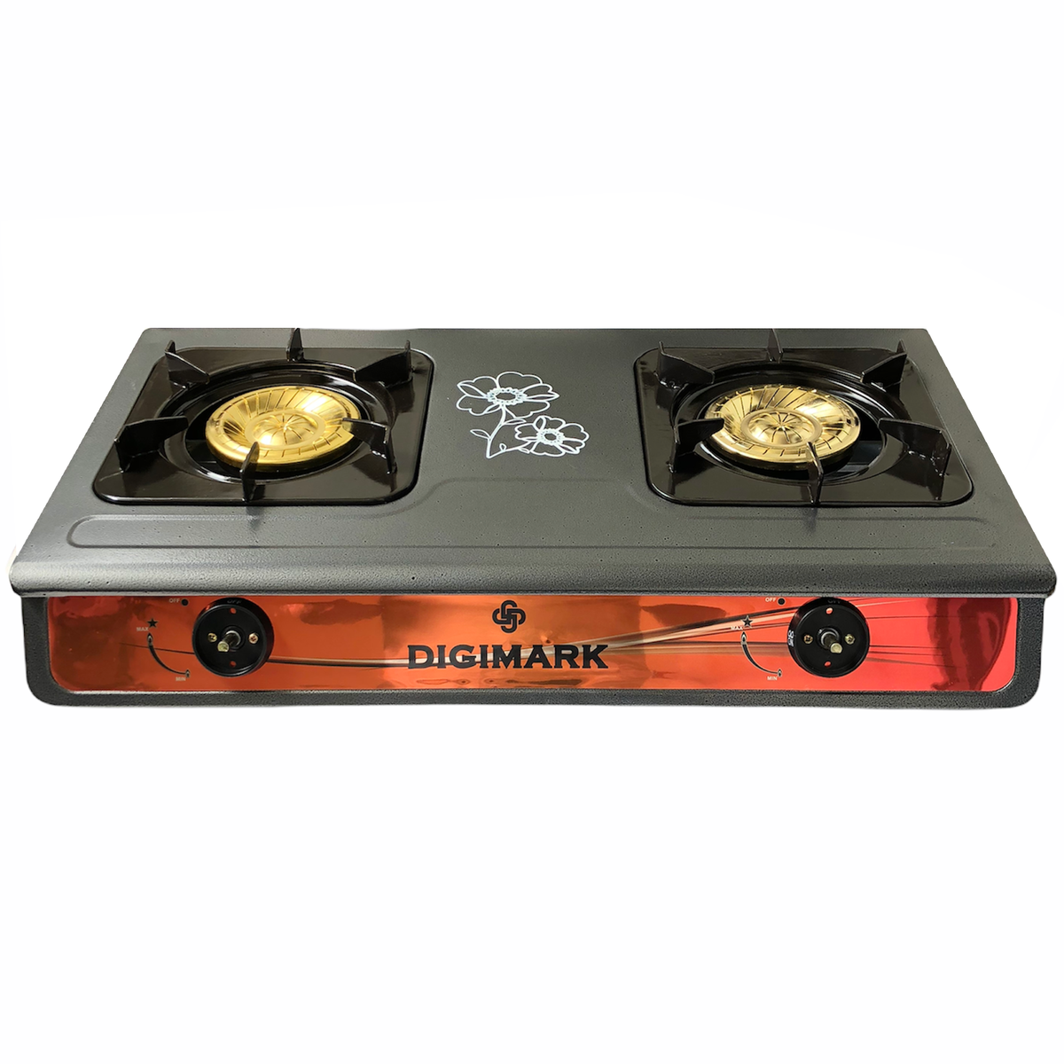 Digimark 2 Burner Stainless Steel Gas Stove Powder Coated Finish
