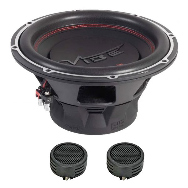 Vibe Audio Slick12D2 12" 1500w Dual 2 Ohm Subwoofer &amp; Evo Tweeters