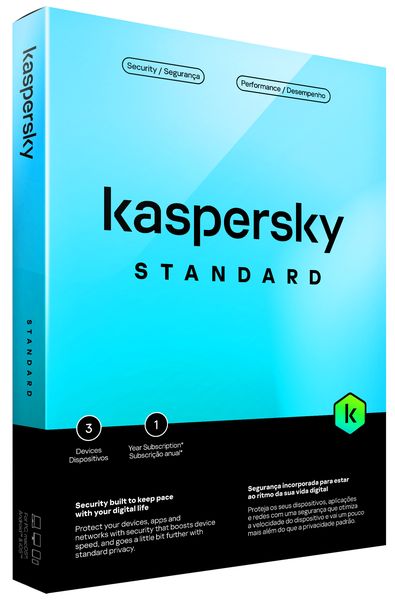 Kaspersky Standard Security for 3 Devices - 1 Year Subscription - Medialess