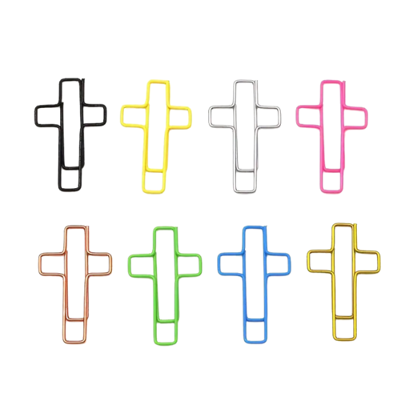 Beautiful cross shaped paper clips