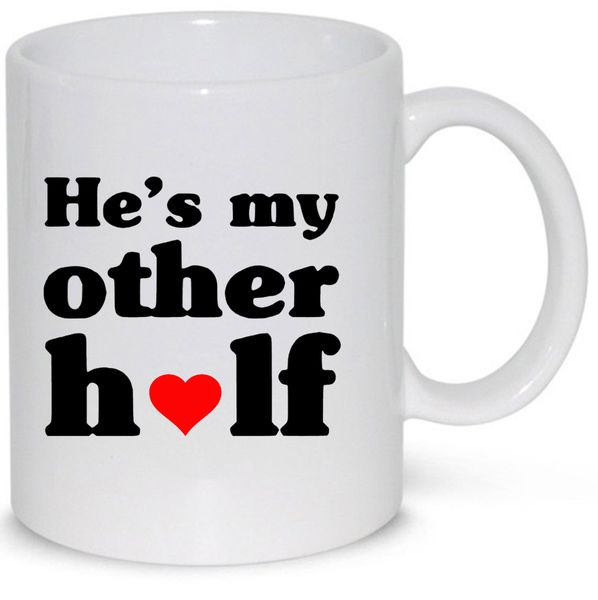 He's My Other Halff Valentines Gift Mug