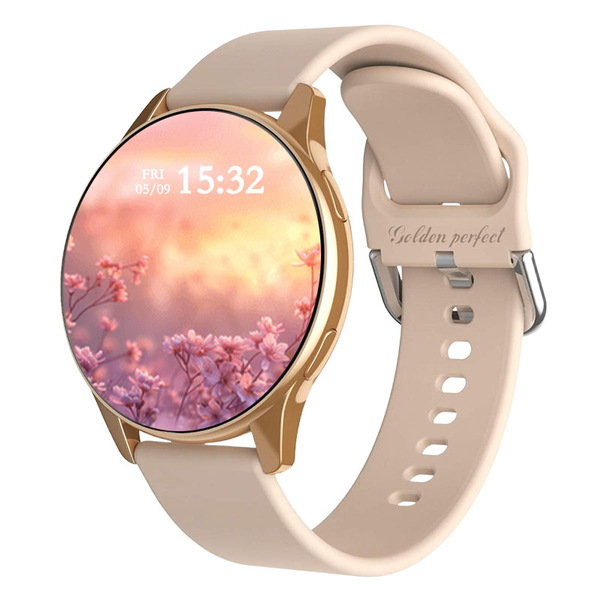 Golden Perfect Women's Smart Watch With Fitness Tracker Health Monitoring