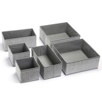 Gogooda Foldable Storage Boxes for Clothes Underwear Cosmetics - Set of 6