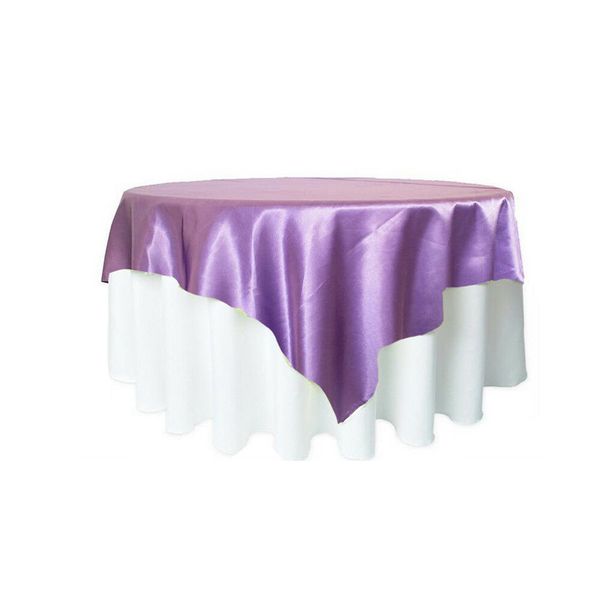 Lavender Satin Table Overlay
