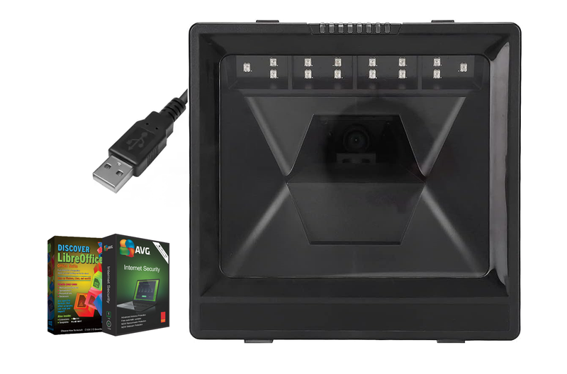 Hands Free Desktop Barcode Scanner USB (1D,2D,QR) -High Speed Tolls