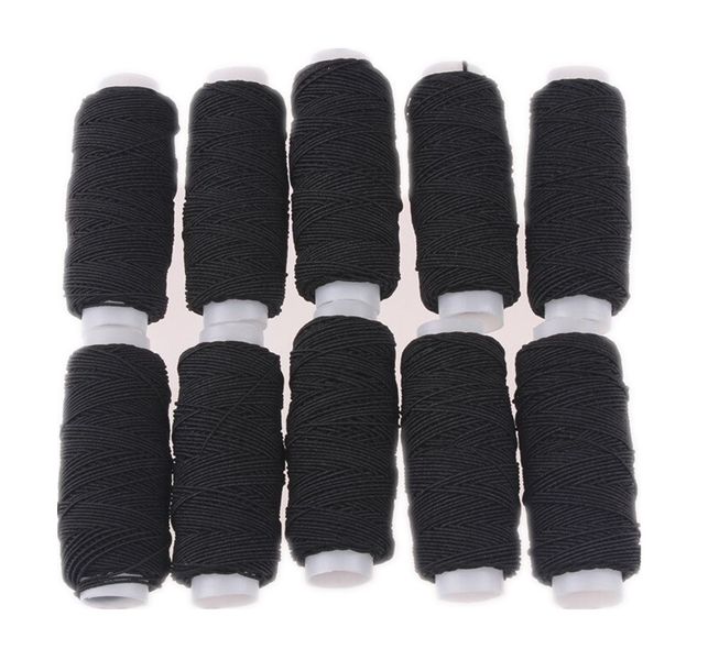 12 x Pack 10 Home Mart Small Sewing Thread Spools Reel String Cotton -Black