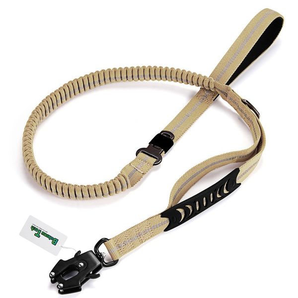 BotereuTech Outdoor Dog Leash Anti-Shock Large Frog Buckle Khaki 18x11x5CM