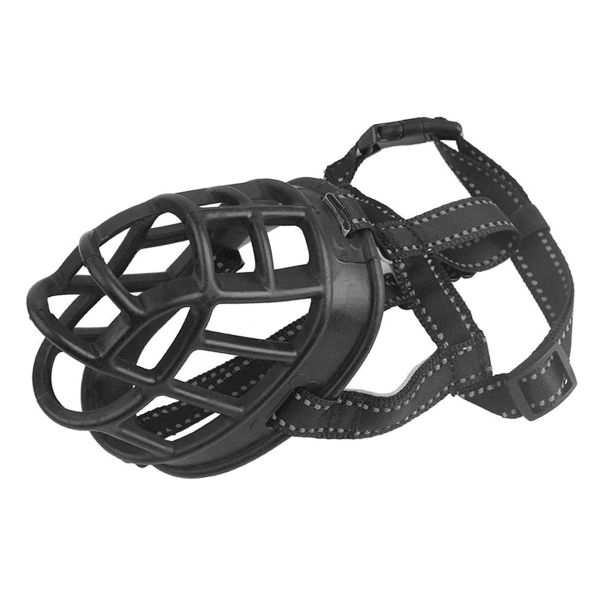 Dog Muzzle Adjustable Anti Biting Barking Chewing Loop Pet Muzzle Mesh Soft