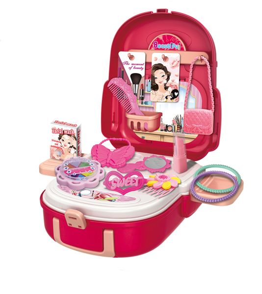 Kids Toy 2-in-1 Backpack Playset - Make-Up &amp; Beauty Accessories