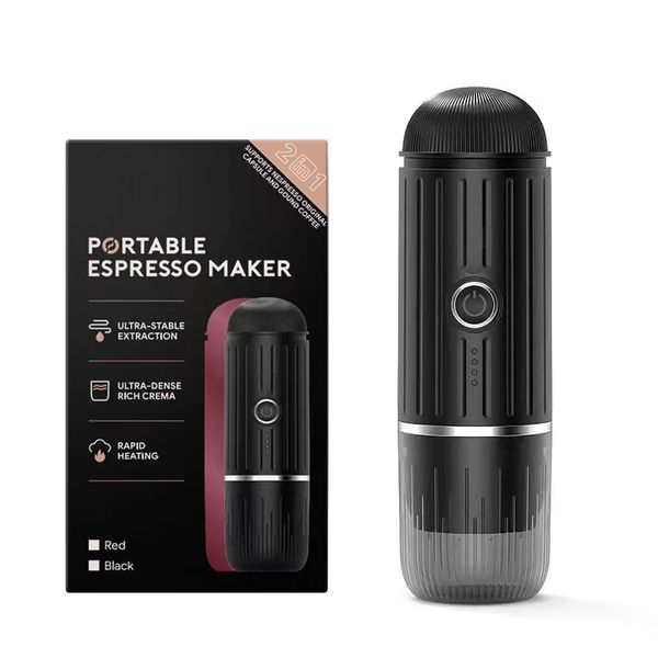 Portable Electric Espresso Coffee Maker Machine Travel Car Office Hiking