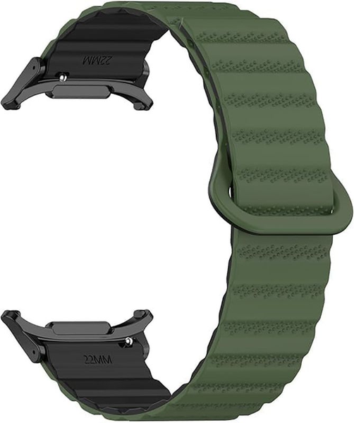 Compatible with Galaxy Watch 7 Ultra Magnetic Buckle Silicone Sport Band