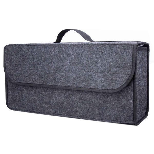 Foldable Car Trunk Organizer Gray - Universal Storage Box for All Vehicles