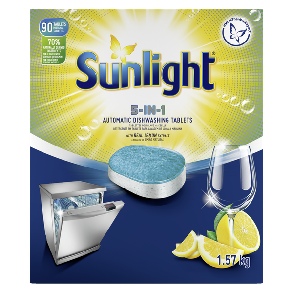 Sunlight 5-in-1 Degreasing Automatic Dishwasher Tablets 90s