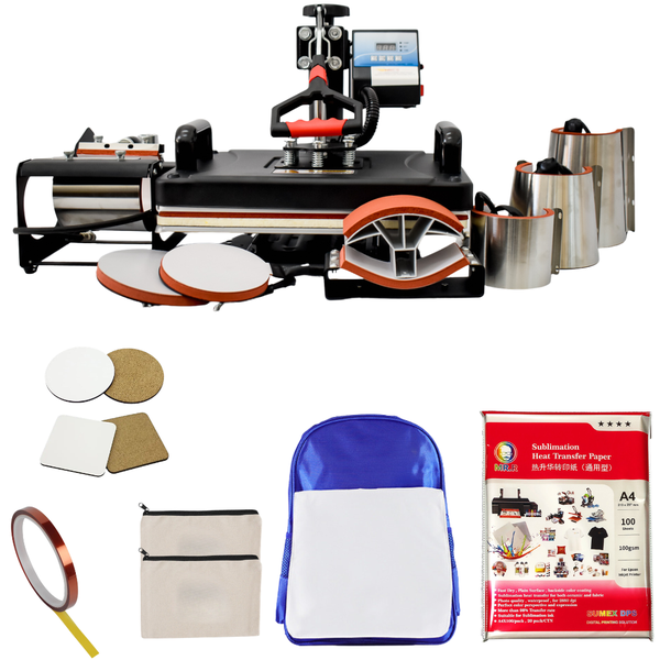 Heat Press 8 in 1 Business Starter Combo