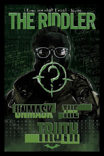 The Batman (Riddler) Poster With Black Frame image