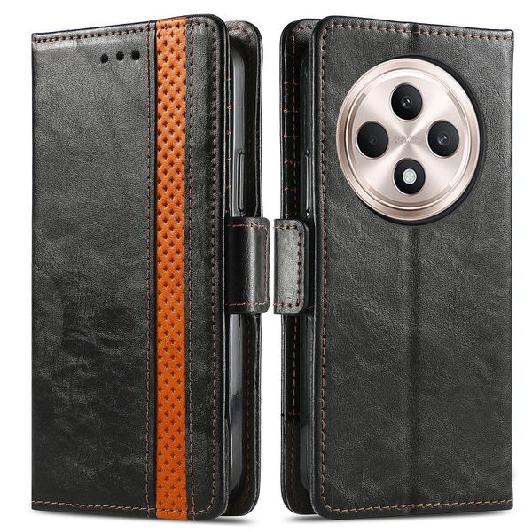 Leather Case Compatible With OPPO Reno 12 F Flip Wallet Cover