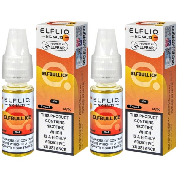 Elf Bar ELFLIQ E-Liquid 30ml Nic Salt 5% - Elfbull Ice (Pack of 4)