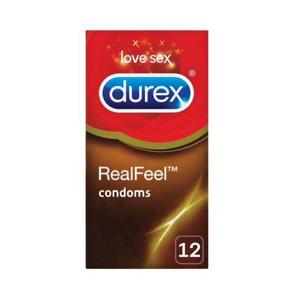 Durex 6x12s, Latex-Free, Lubricated Condoms, Real Feel