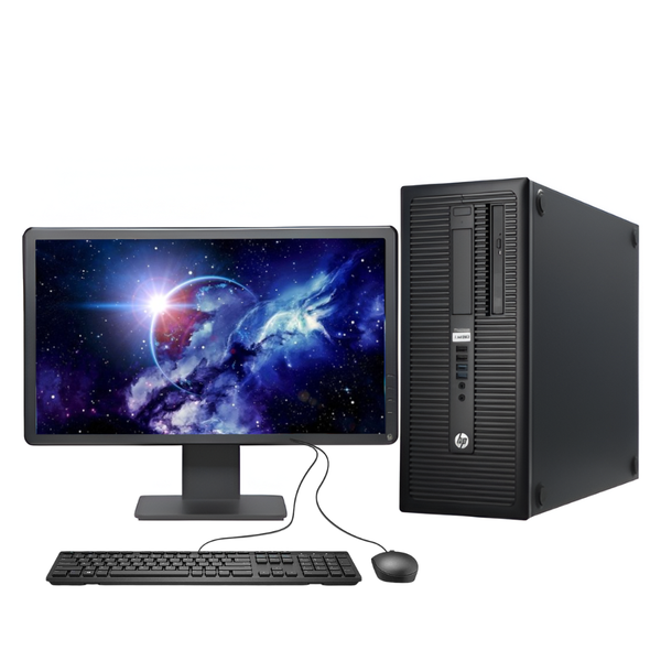 Certified Pre-Owned HP ProDesk 600 G1 MT - Intel i3 4th Gen - 4/128 Bundle