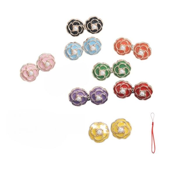 Pearl Camellia Button: No-Sew, Removable Waist Tightener