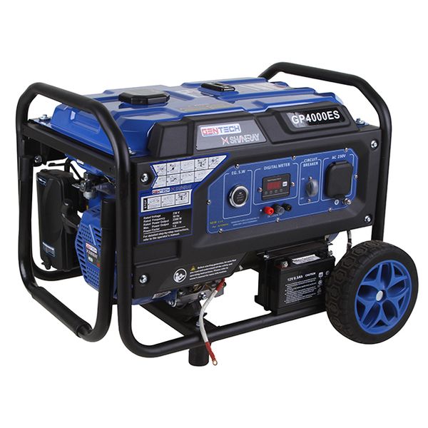 Gentech Power 3.5kVA Electric Start Petrol Generator (With Wheels &amp; Handle)