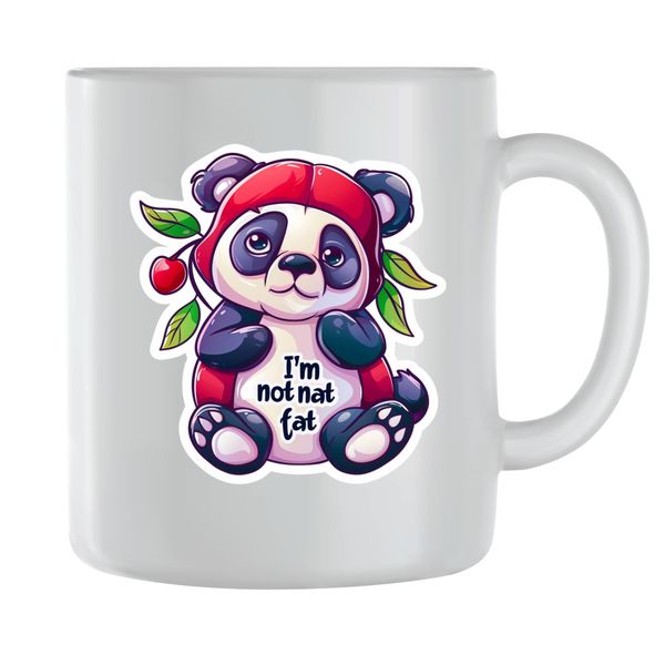 Not fat Coffee Mugs for Men Women Trendy Animal Lovers Graphic Cup Gift 197