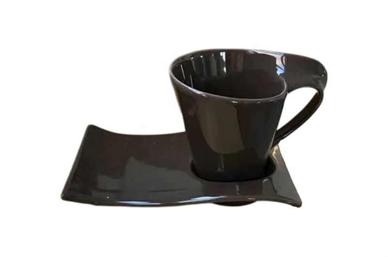 Nordic Unique Coffee Mug Elegant Ceramic Coffee Cup And Saucer