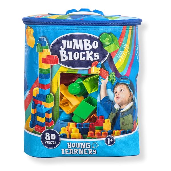 Jumbo Blocks - Young Learners - 80pc Building Blocks Toy Set