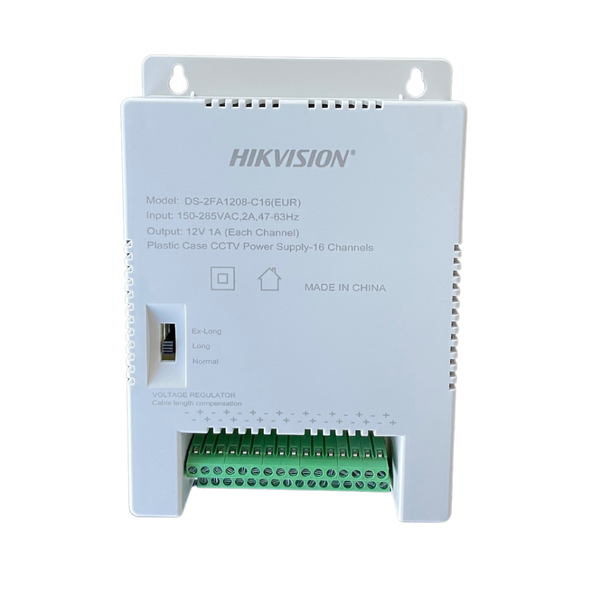 Hikvision 12 Volts 16 Channel CCTV Power Supply - DS-2FA1208-C16 (EUR)