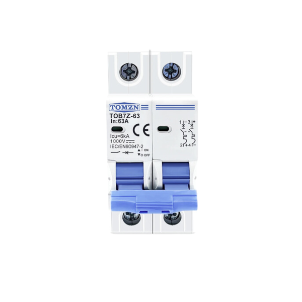 TOMZN 1000V Solar Mini Circuit Breaker MCB 63A DC MCB For PV System