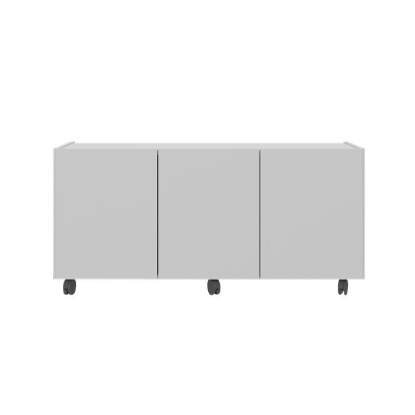 3 Door TV Stand with Wheels, Modern TV Unit Storage Cabinet for Living Room