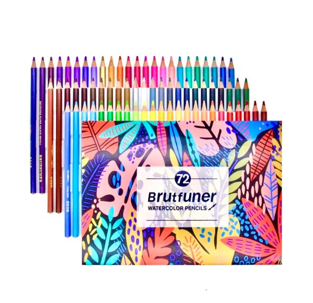 BRUTFUNER 72pc Premium WaterColour Pencil Set