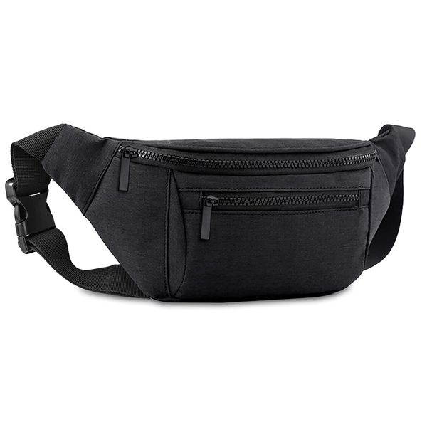 Black outdoor portable waist bag