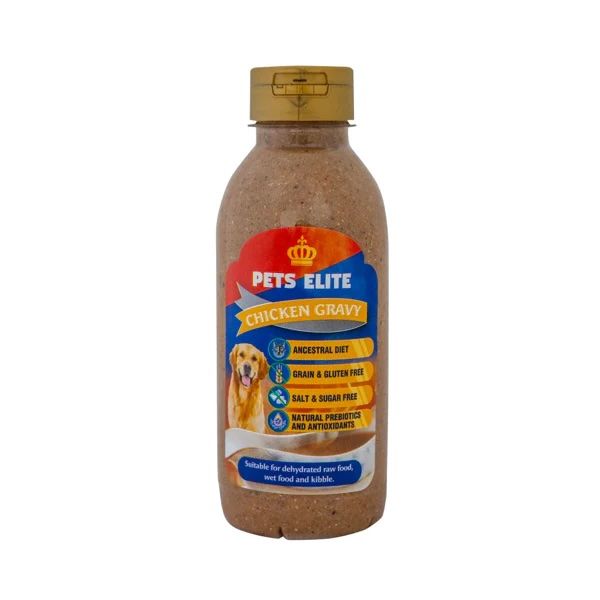 Pets Elite Chicken Gravy Meal Topper (500ml) - Tasty Chicken Gravy for Dogs