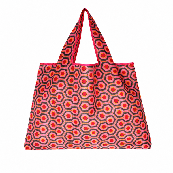 Geometric Foldable Shopping Bag - Reusable Grocery Carry Bag