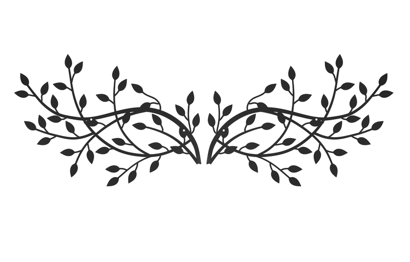 Decor Metal Sturdy Hanging Ivy Tree Wall Art - 38cm