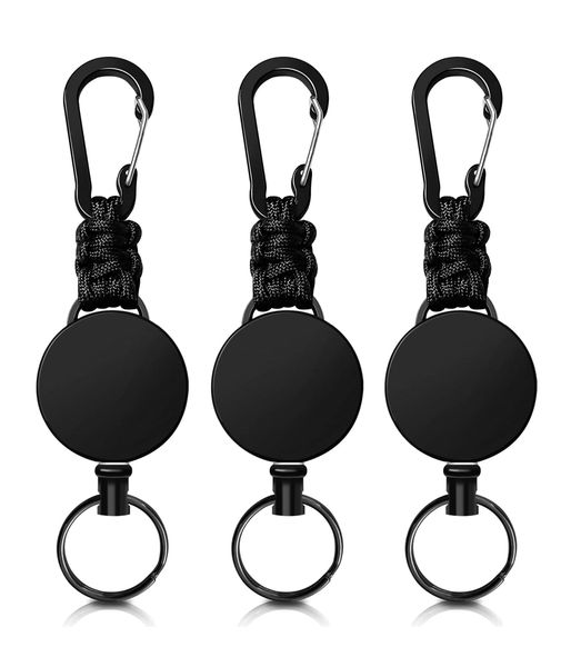 60cm Retractable Heavy Duty Carabiner Keychain